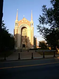 R. C. Church of Notre Dame des Canadiens, Worcester, Massachusetts, 1927–29.