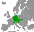 Central Europe, as defined in the French Encylopédie Larousse (2009)