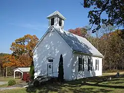 Central United Methodist Church and Cemetery along Northwestern Pike (U.S. Route 50) at Loom