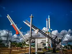 Rocket displays at Barreira do Inferno Launch Center