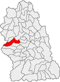 Location in Hunedoara County