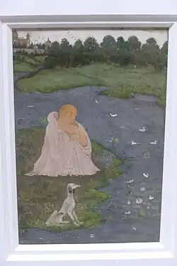 Chaitanya with a dog, Murshidabad, 19th century CE