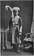 Chama Rajendra Wadiar, aged 15, in 1878.