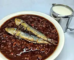 Champorado, dessert lugaw made from glutinous rice and chocolate