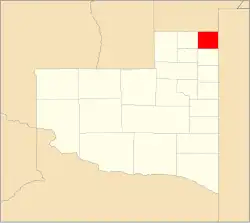 Location of Chapaleufú Department within La Pampa Province
