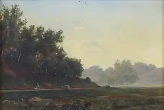 Parti fra Ordrup Mølle, oil on canvas, 1886