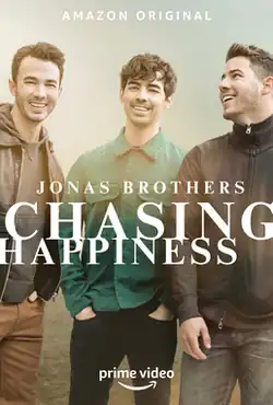 The image depicts the Jonas Brothers (from left to right: Kevin, Joe and Nick Jonas) smiling. The title is showcased at the center and the Amazon logos are at the top and bottom center.