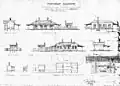 Drawings of the Cheltenham railway station building, c. 1881