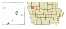 Location of Washta, Iowa