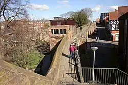 Part of City Wall from St Martin's Gate (not included) to Morgan's Mount