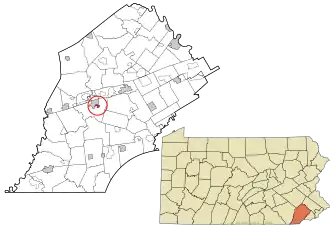Location in Chester County and the U.S. state of Pennsylvania