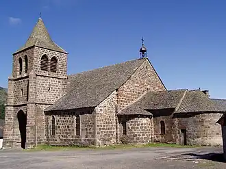 The church of Saint Léger, in Cheylade