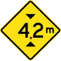 PF-5 Height restriction ahead (4.2 metres (14&nbsp;ft))