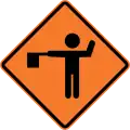 PT-3 Traffic flagger ahead