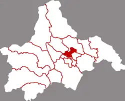 Location of Jinniu in Chengdu