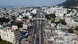 The Visakhapatnam Bus Rapid Transit System near Chinnamushidiwada.