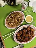 Chow Fun and Chicken Kau with Black Bean Sauce