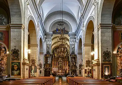 Interior of the church