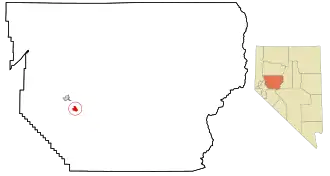 Location of Fallon Station, Nevada
