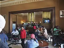 The cafe and bar at the old Cinema Roma