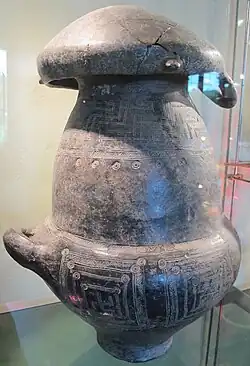 Villanovan biconical cinerary urn with impasto ceramic lid, -850/-800. National Archaeological Museum G.C.Mecenate - MIBAC.