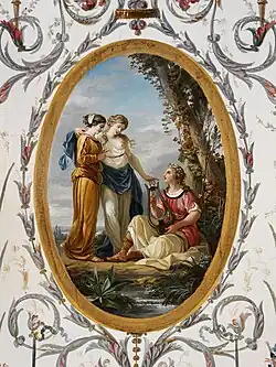 Detail from a panel depicting an incident from the life of Achilles, 1770s, Victoria and Albert Museum