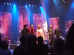 Five original Clannad members at the Meteor Ireland Music Awards (1 February 2007) to collect their Lifetime Achievement Award.