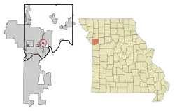 Location of Glenaire, Missouri