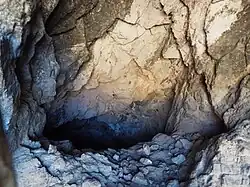 View inside the air hole