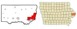 Location in the state of Iowa