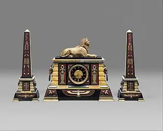 Clock; by Tiffany &amp; Co.; circa 1885; marble &amp; bronze; 46 x 51.1 x 19.7&nbsp;cm; Metropolitan Museum of Art