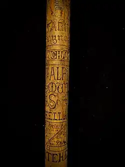 carved walking stick