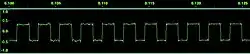 Closeup of pulse-width modulated Waveform 1.