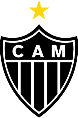 Club badge: an edged black shield with a white orle; the letters CAM in white in the upper part, with a horizontal white line below them; four vertical white stripes in the lower part; a golden star above the emblem.