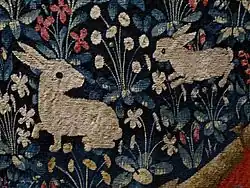 Detail of one of the set The Lady and the Unicorn