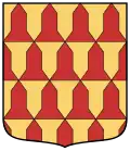 Vairé gules and or