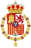 Coat of arms of Spain, Golden Fleece variant (1875–1931)