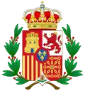 Coat of arms of Spain, Laurel wreath variant (1875–1931)