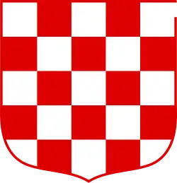 Early coat of arms of the Republic of Croatia (1990).
