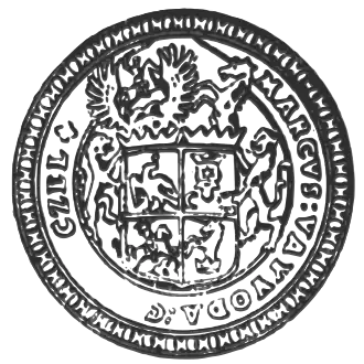 Heraldic seal of Marcu Cercel as claimant Prince of Moldavia
