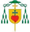 Coat of arms of Bishop Nicolas Steno. The cross symbolizes faith and the heart, the natural sciences.