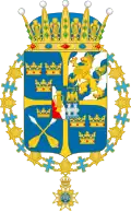 Carl Johan's arms as Prince of Sweden and Duke of Dalecarlia
