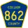 County Road 862 marker
