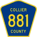 County Road 881 marker