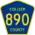 County Road 890 marker