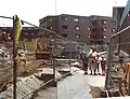 Collingwood College in 1994 during the major building work that greatly increased the college's size