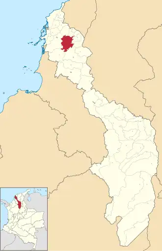 Location of the municipality and town of Mahates in the Bolívar Department of Colombia