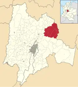 Location of Almeidas Province in Colombia