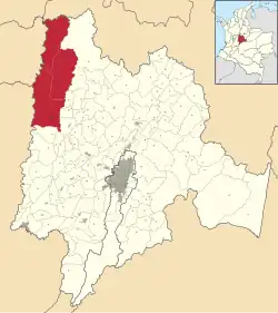 Location of Lower Magdalena Province in Colombia