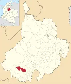 Location of the municipality and town of El Peñón, Santander in the Santander Department of Colombia.